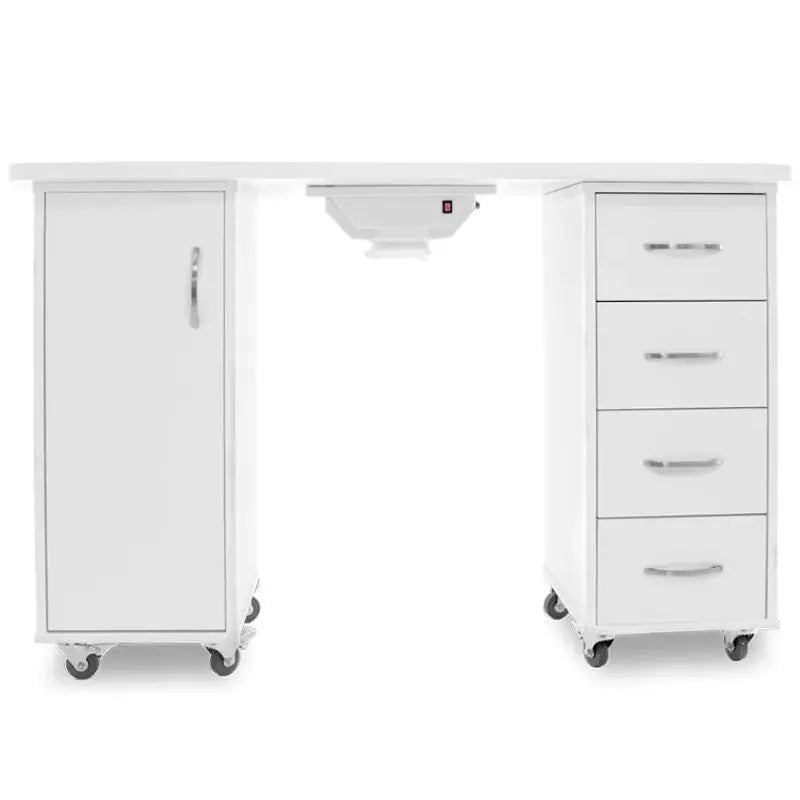 Desk 2027 white two cabinets with an absorber BarberCity