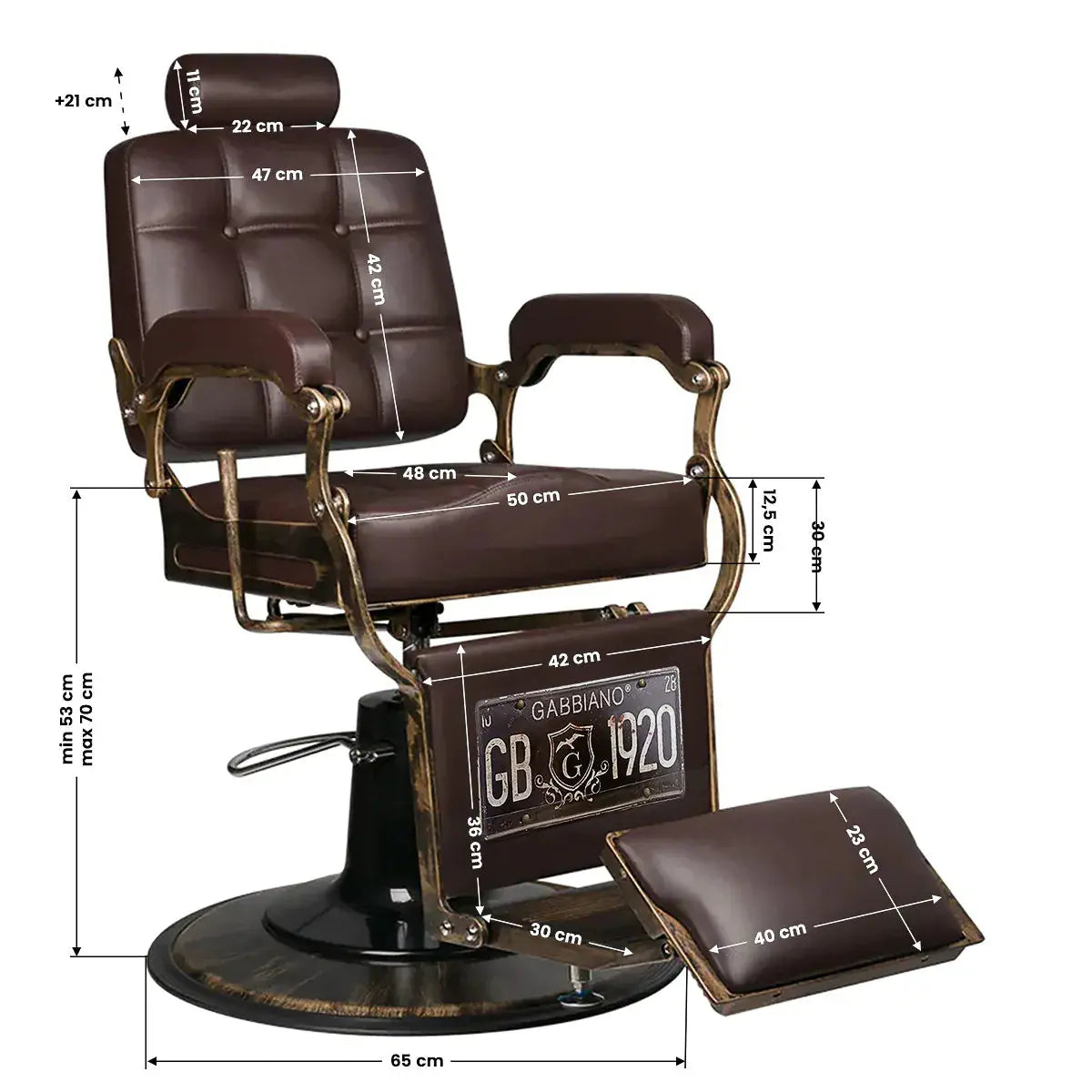 Brown Boss Barber Chair Gabbiano