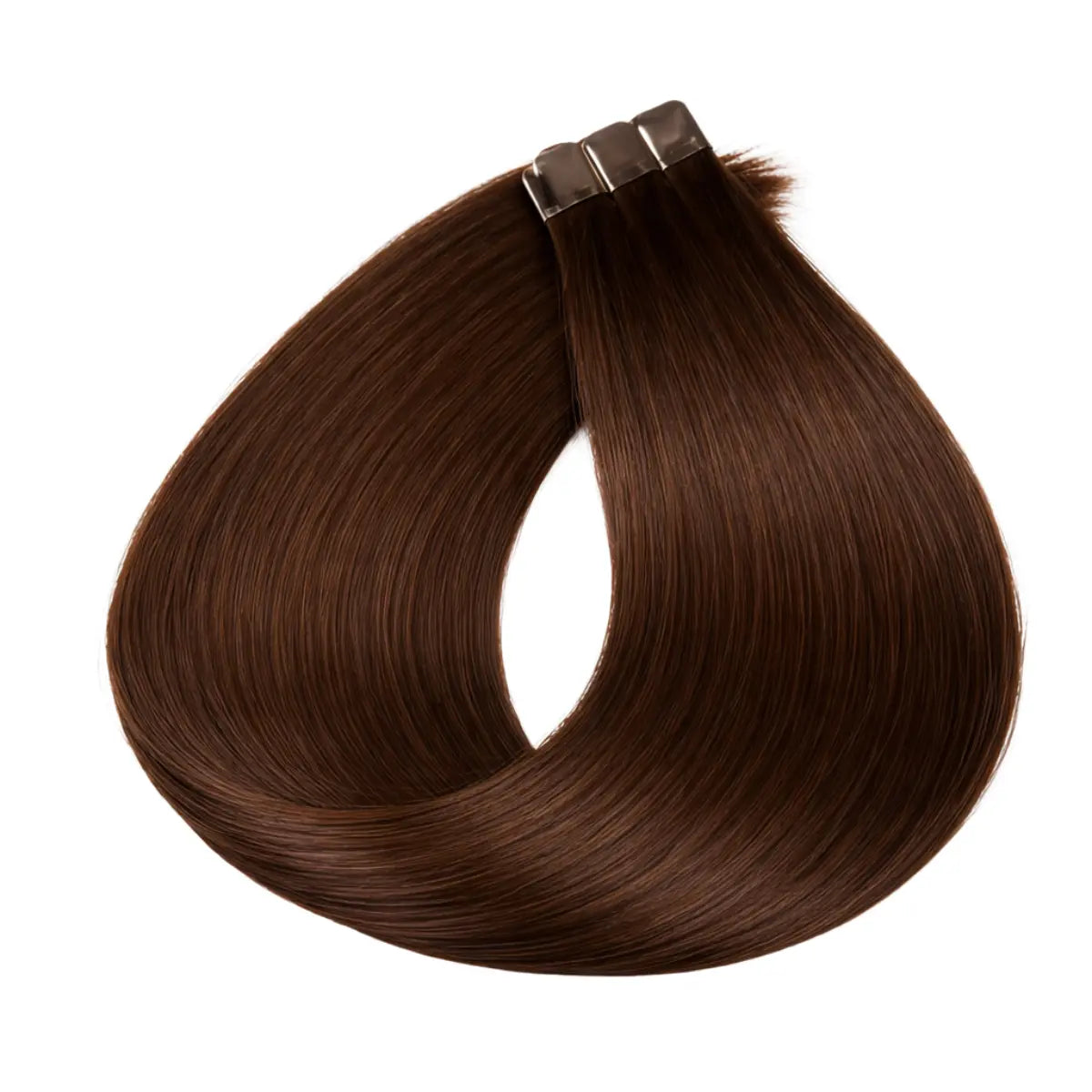 Tape-in Löshår Äkta Remy – Medium Brown 4.0 (Color #4) | 60 cm | Double Drawn Extensions