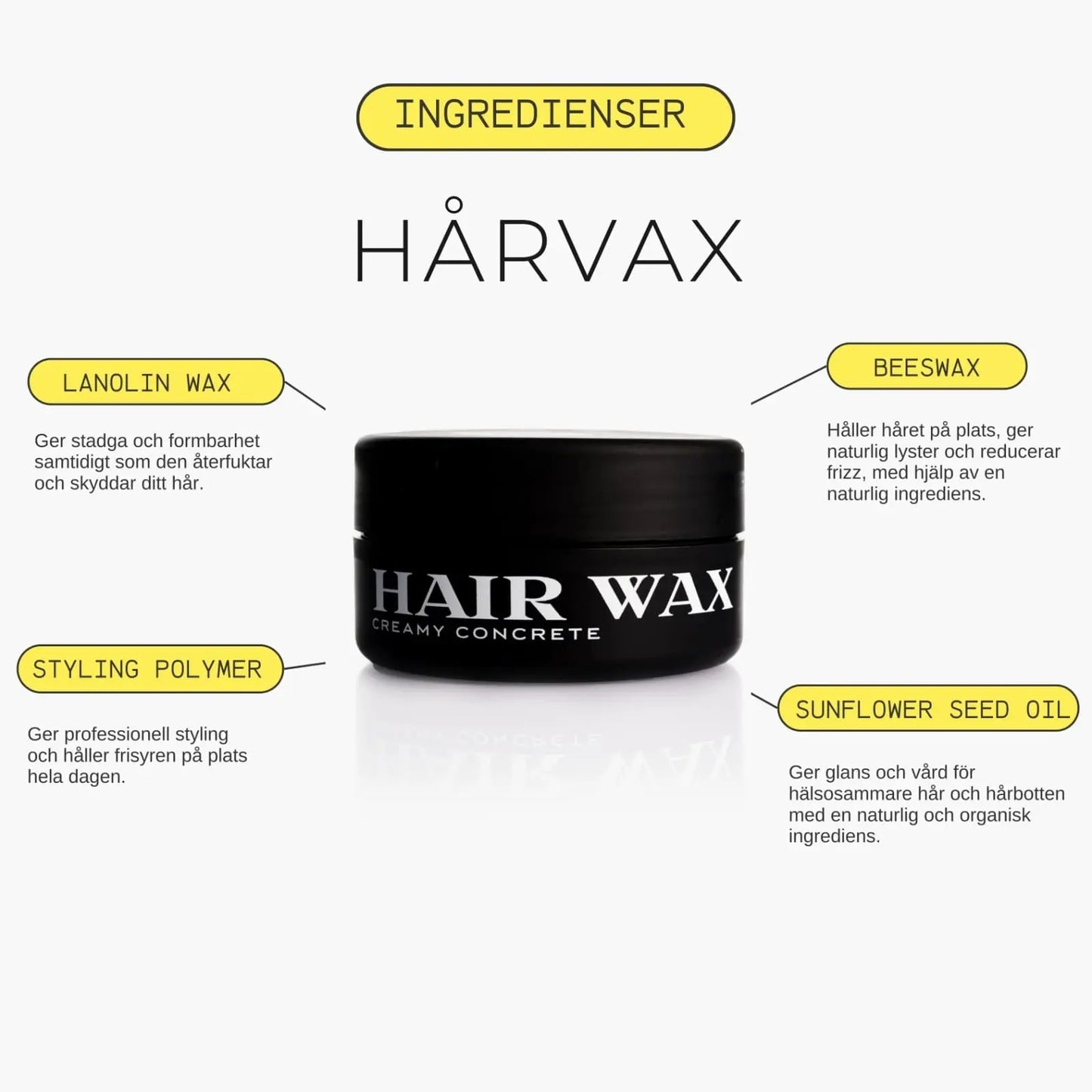 Hair Wax Black 100ml Brothers Of Sweden