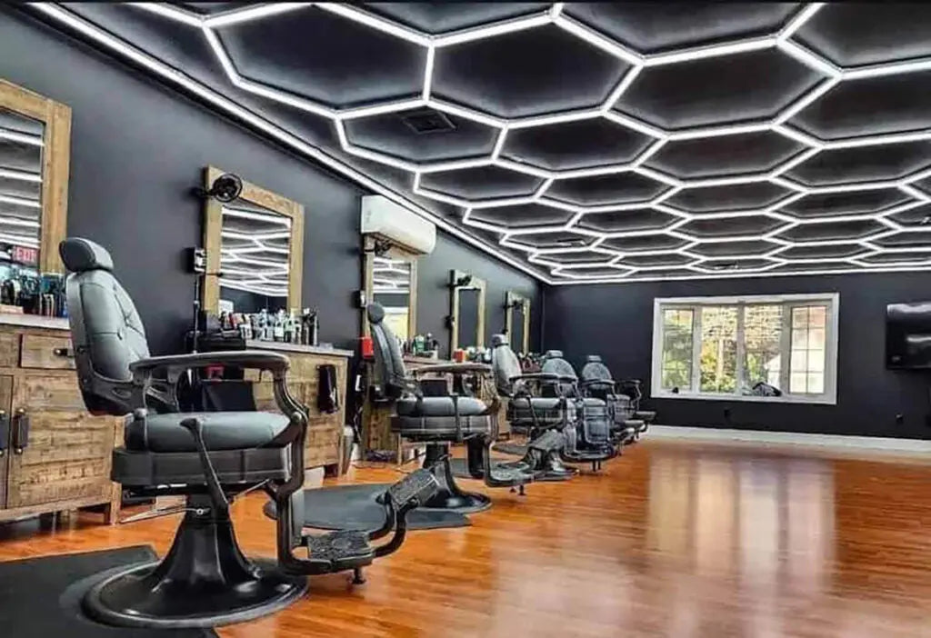 Led Hexagon Barber Shop Barrier Light Led My Store