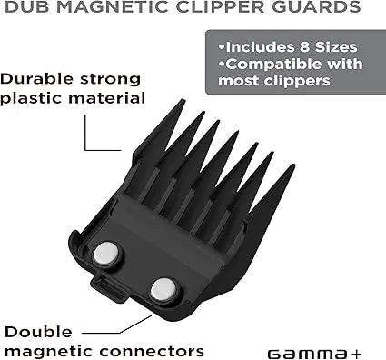 Gamma+ Dub Magnetic Clipper Guards – 8 Premium Distanskammar - BarberCity