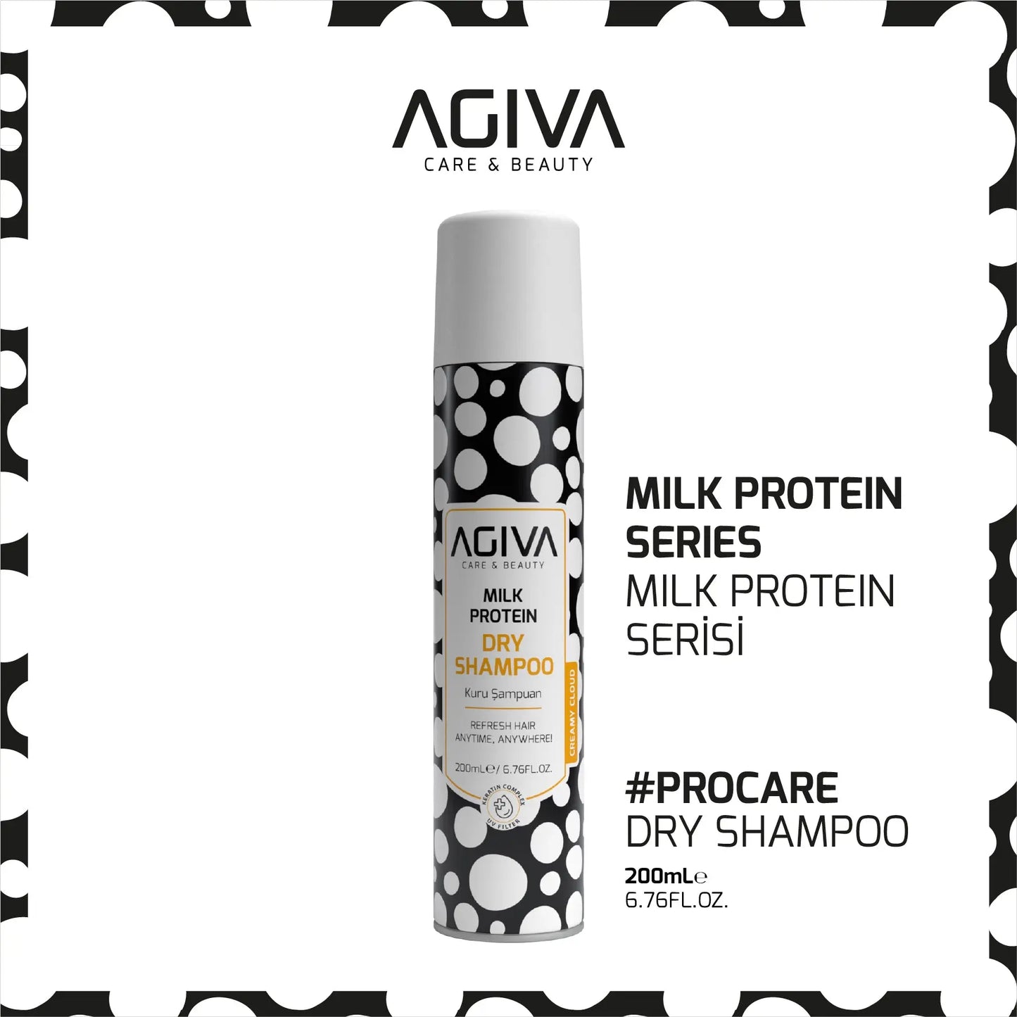Milk Protein Pro Care Dry Shampoo AGIVA