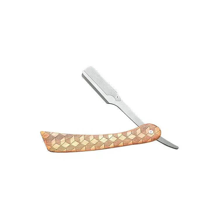 Rakkniv -Luxe Trä och grå BarberCity