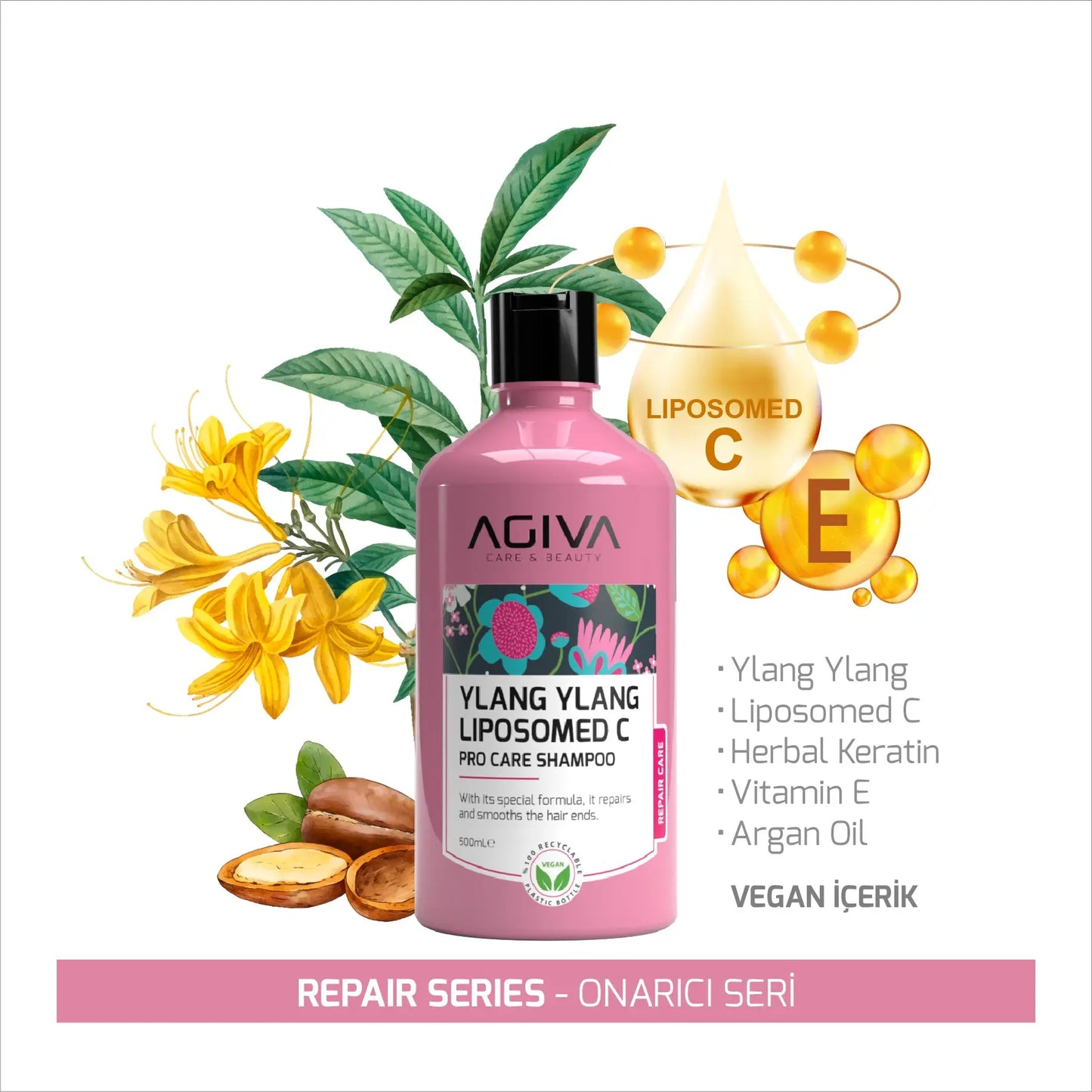 Ylang Ylang Lıpozom C Pro Care Shampoo - 500 AGIVA