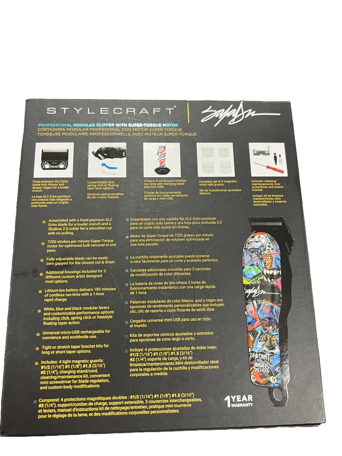 StyleCraft Rebel Limited – Super-Torque Cordless Clipper (King SalaDeen Edition) Stylecraft