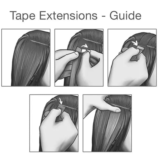 Tape-in Löshår Äkta Remy – Medium Brown 4.0 (Color #4) | 60 cm | Double Drawn Extensions