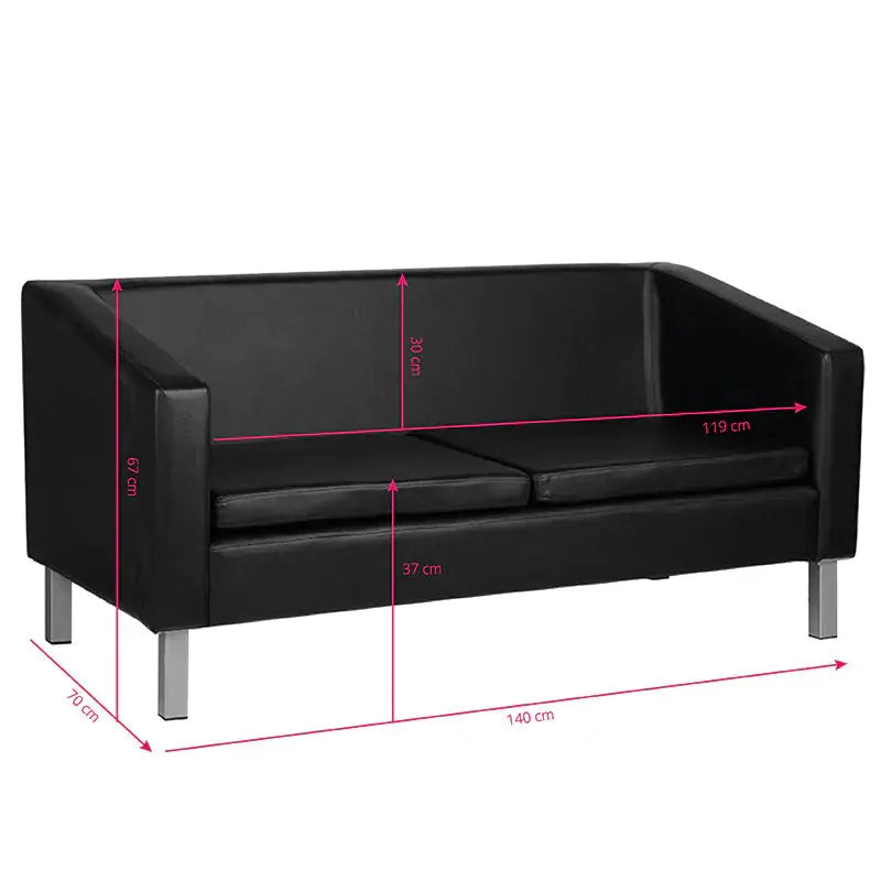 Sofa for waiting room bm18003 black Gabbiano