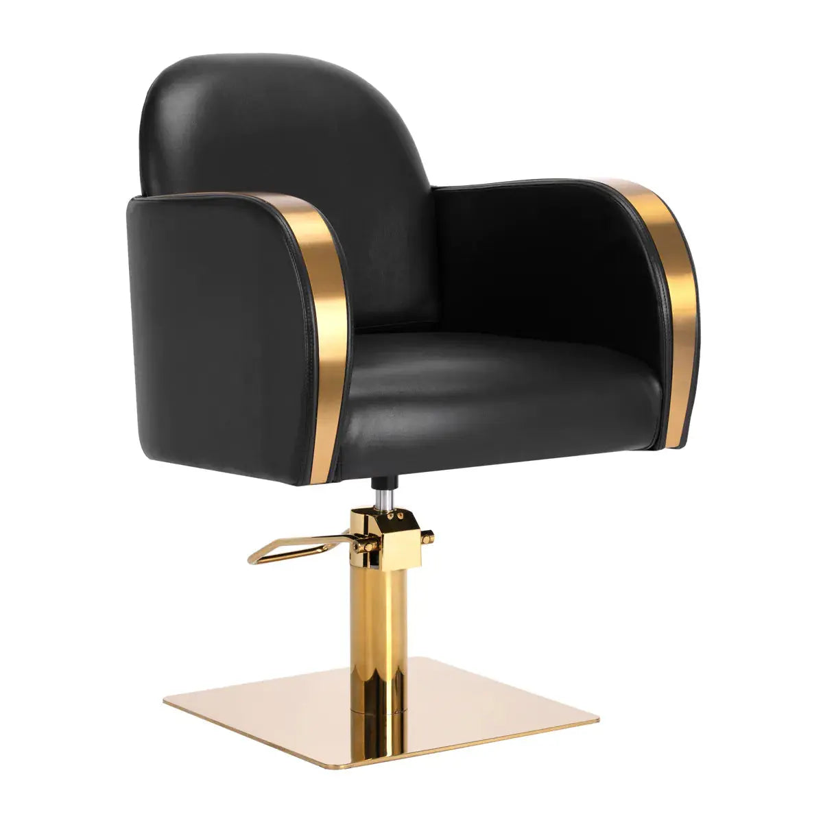 Hairdressing chair Malaga gold black