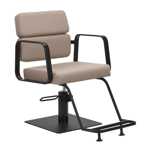Porto-BM hairdressing chair black beige Gabbiano