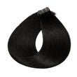 Tape-in Löshår Äkta Remy – Natural Black 1B (Color #1B) | 60 cm | Double Drawn Extensions