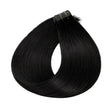 Tape-in Löshår Äkta Remy – Black 1.0 (Color #1) | 60 cm | Double Drawn Extensions