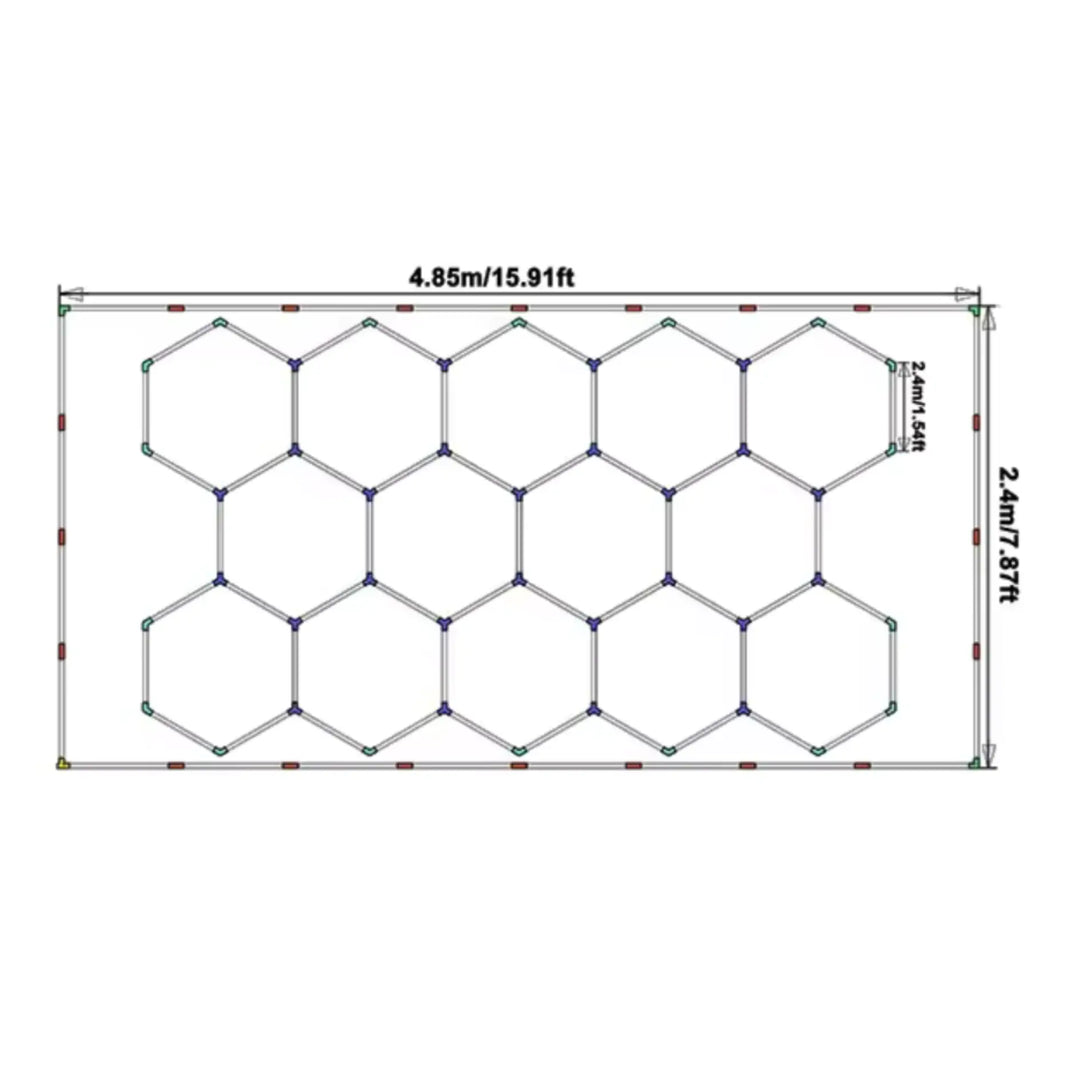 Led Hexagon Barber Shop Barrier Light Led