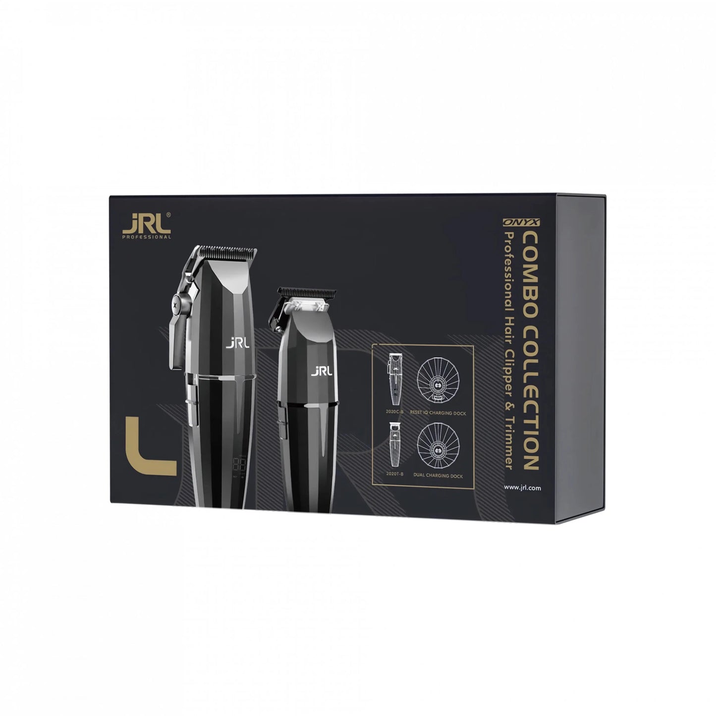 JRL Onyx Collection Combo Kit – Premium Clipper & Trimmer Set - BarberCity