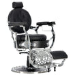 Kingdom Barber Chair Black - Silver My Store