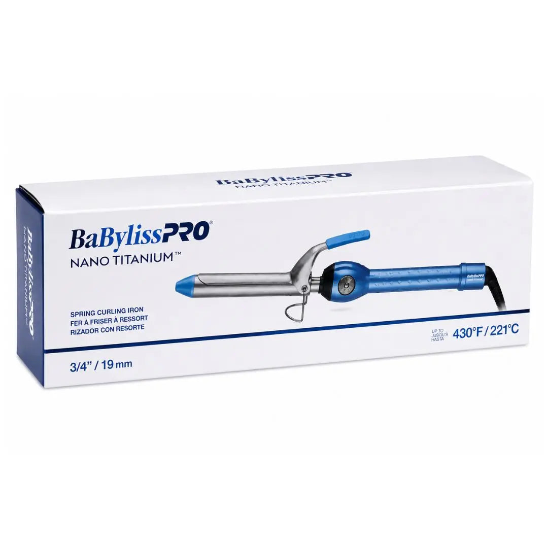 BaBylissPRO Nano Titanium Spring Curling Iron 19 mm BaByliss