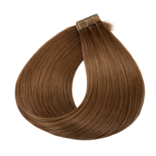 Tape-in Löshår Äkta Remy – Light Blonde 8.0 (Color #8) | 60 cm | Double Drawn
