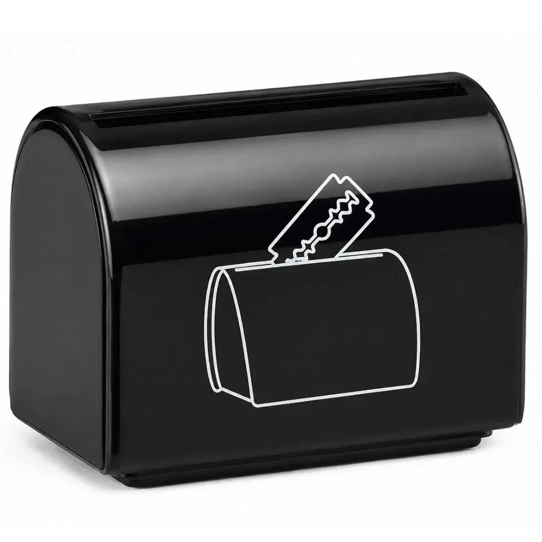 Safety Razor Blade Disposal Box – Svart Klipp&Trim