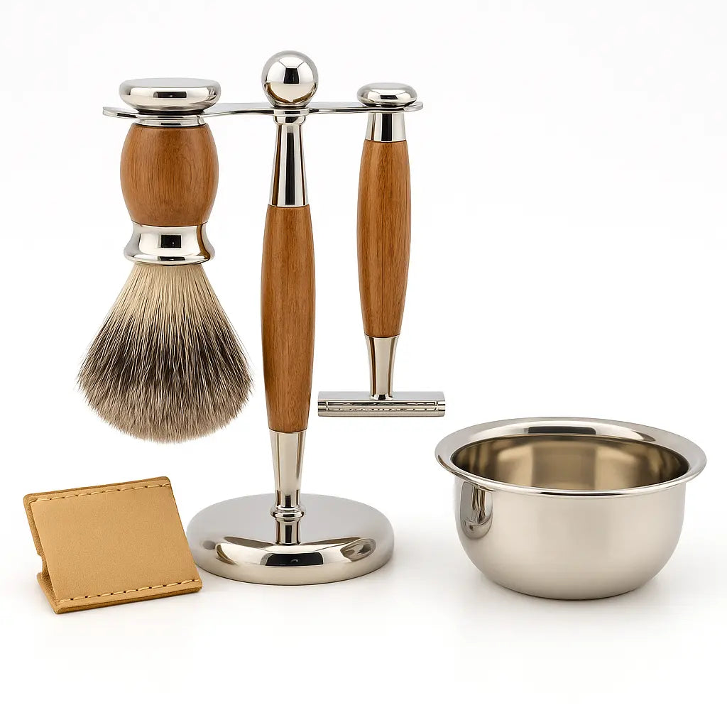 Lyxigt Rakset Brun BarberCity