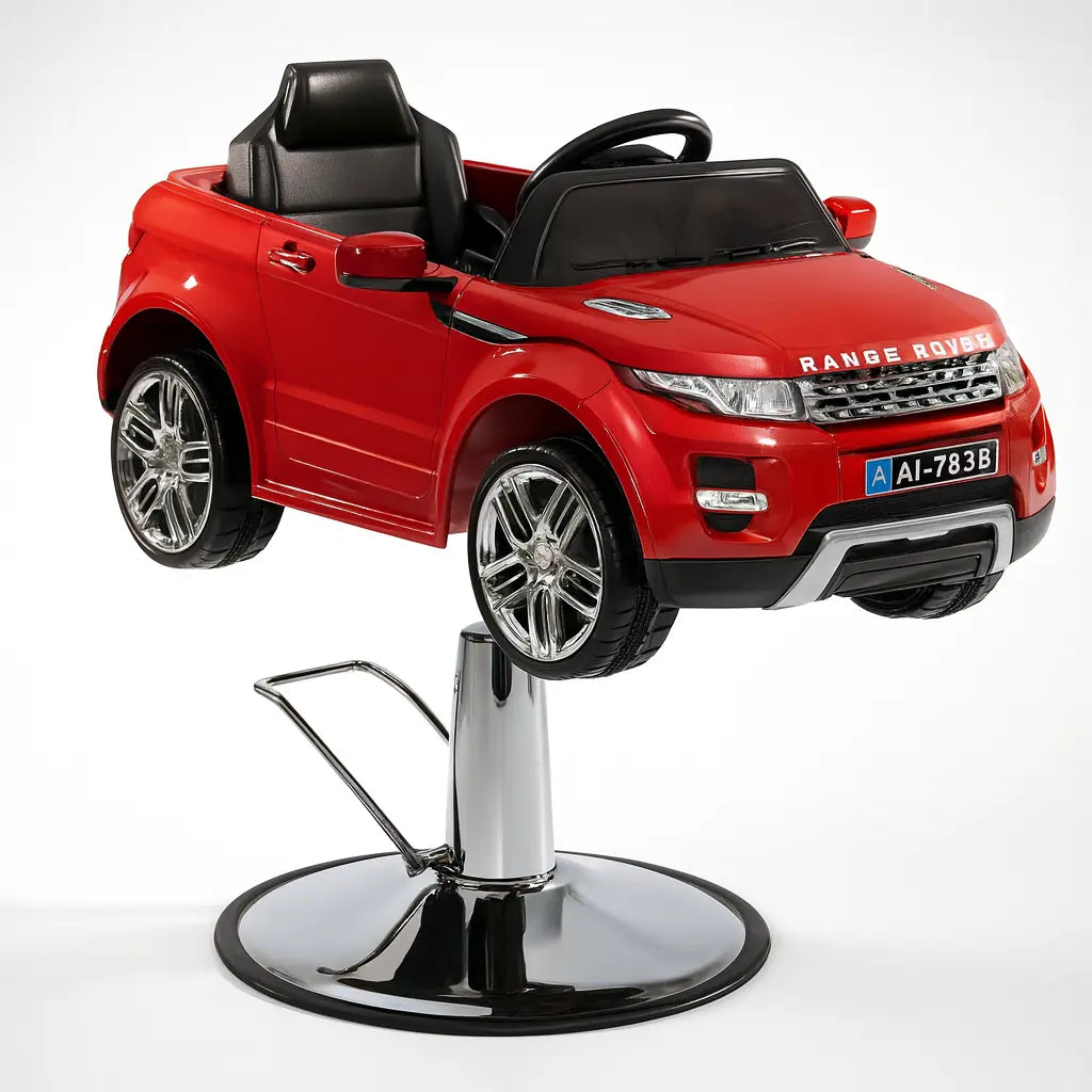 Barnfrisörstol – Range Rover Design, Röd BarberCity