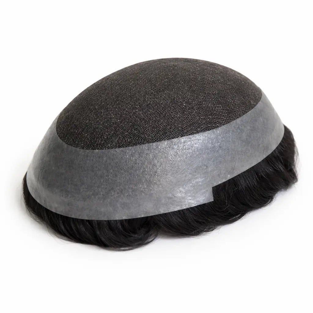 Australia Swiss Lace Hårsystem 8x10" – Remy Hår – 1B Off Black Hårsystem