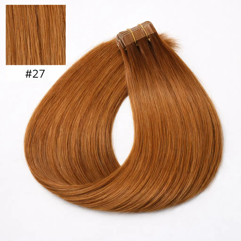 Tape-in Löshår Äkta Remy – Copper Blonde #27 | 60 cm | Double Drawn
