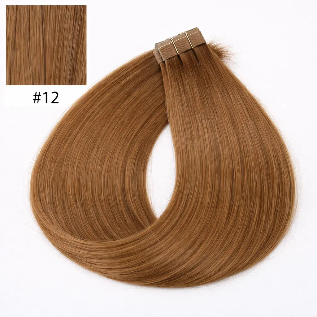 Tape-in Löshår Äkta Remy – Extra Light Blonde 12.0 (Color #12) | 60 cm | Double Drawn