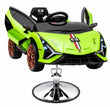 Kids Barber Chair Sports Car Green BarberCity